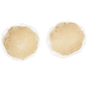 Lace Silicone Pasties Flower Shaped Nipple Covers - Nude